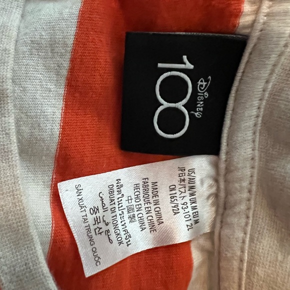 Disney 100th Anniversary Striped T-Shirt, Medium - Picture 2 of 4